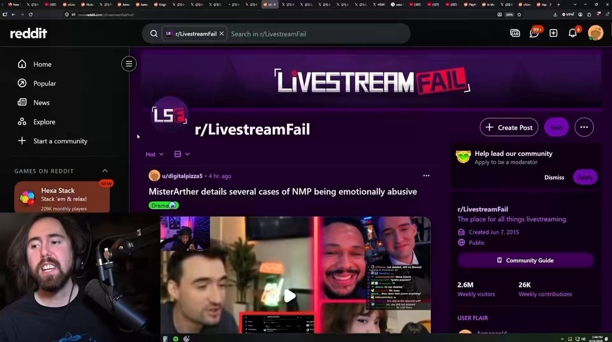 Asmongold reacts to NMP Reddit post