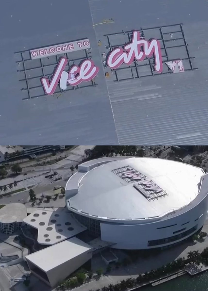 GTA 6 sign airlifted to Kaseya Center