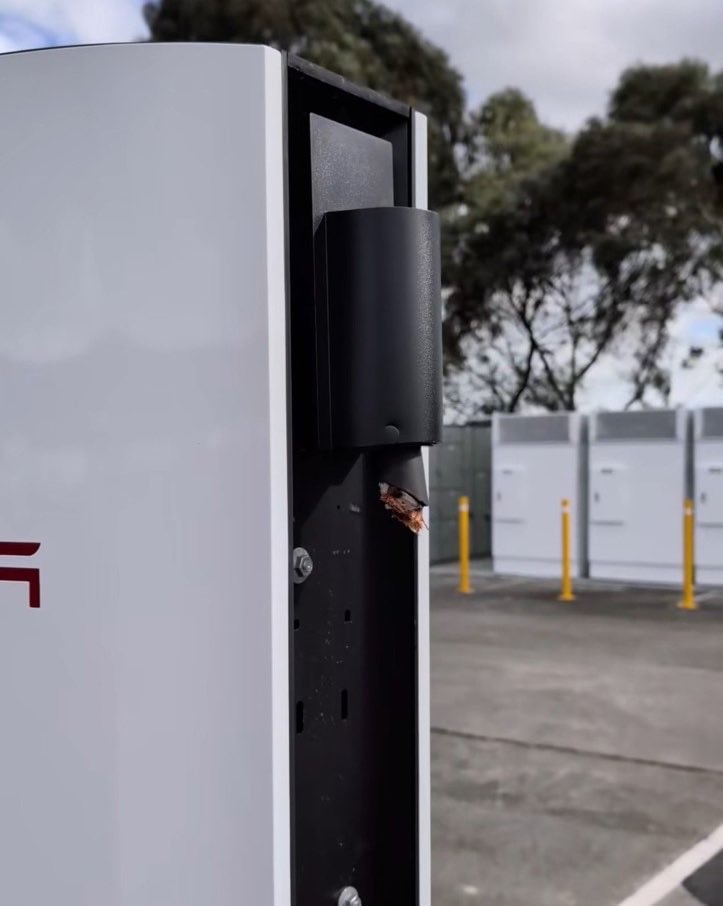 Tesla charging station theft