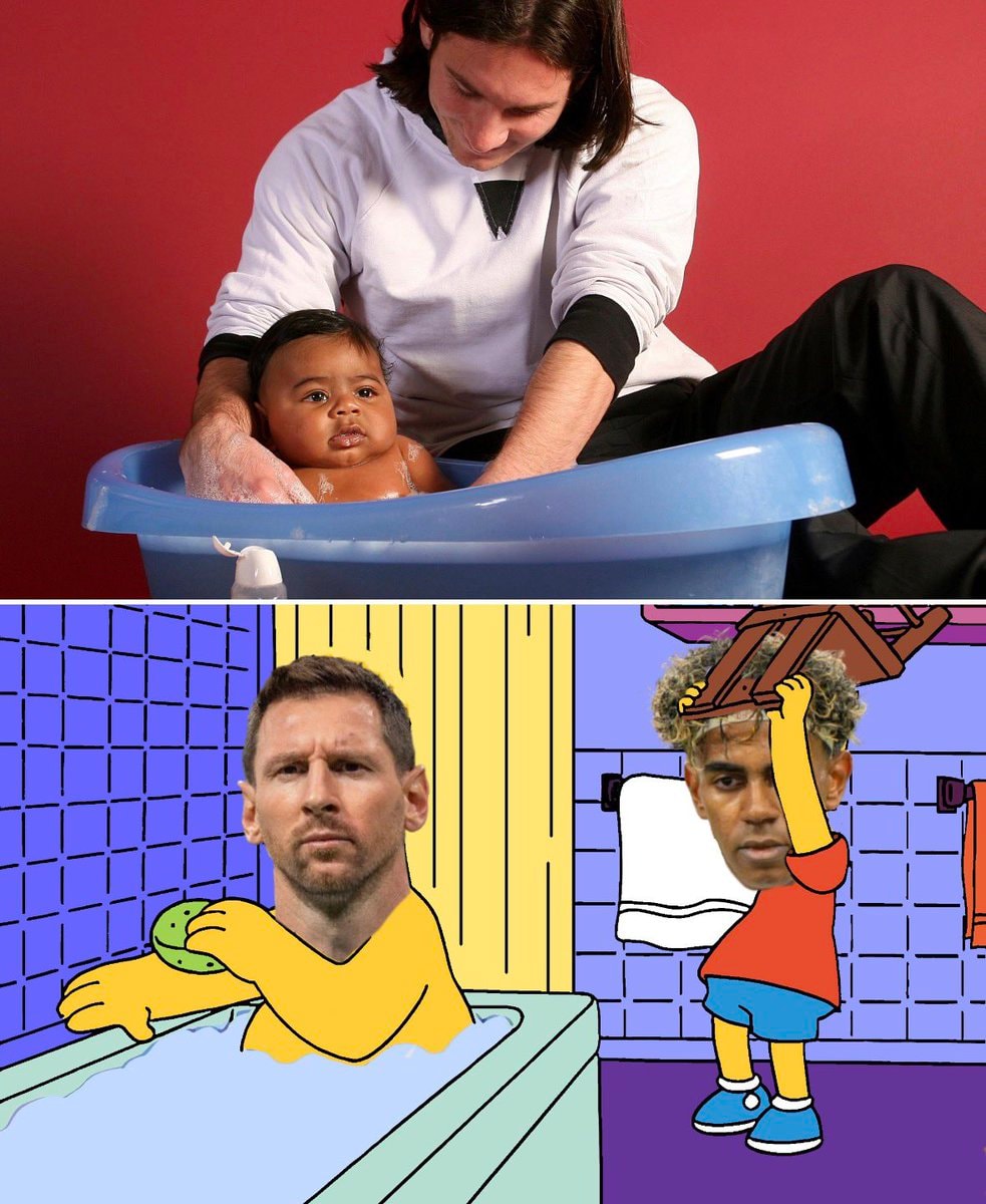 Messi meme Simpsons style
