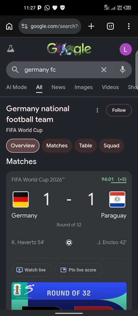 Germany vs Paraguay World Cup 2026