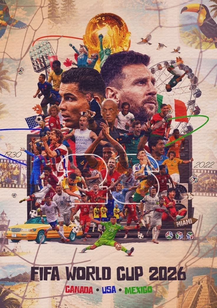 FIFA World Cup 2026 Canada USA Mexico poster
