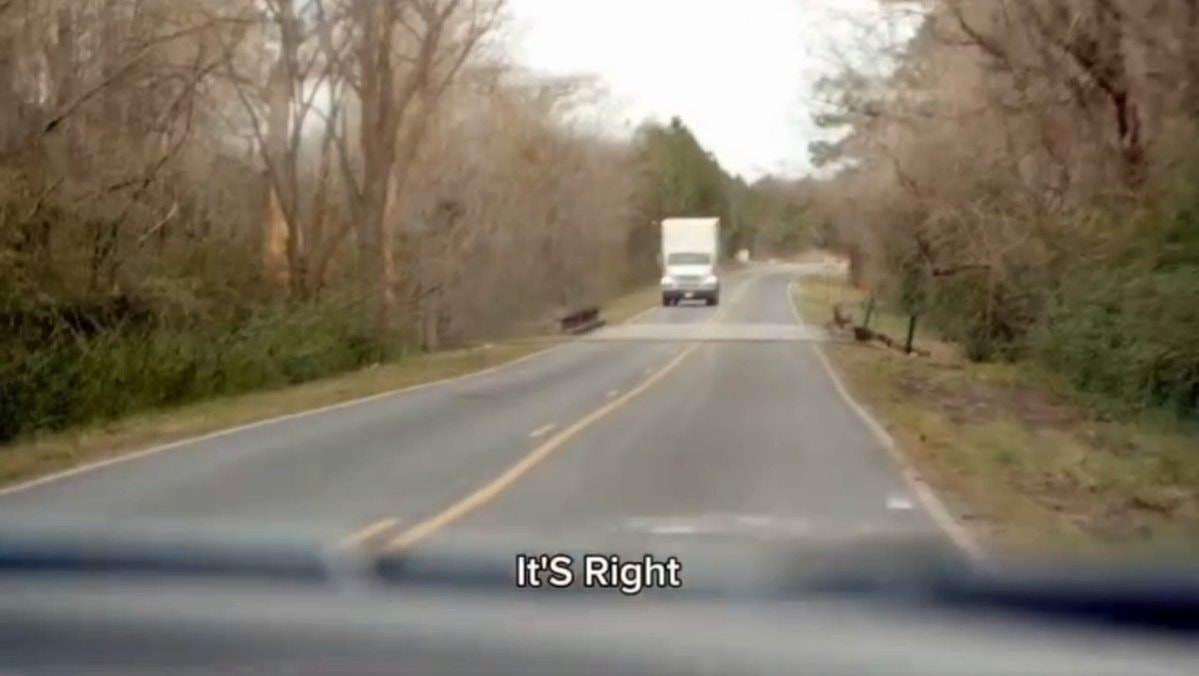 Invisible dome crushes truck cab