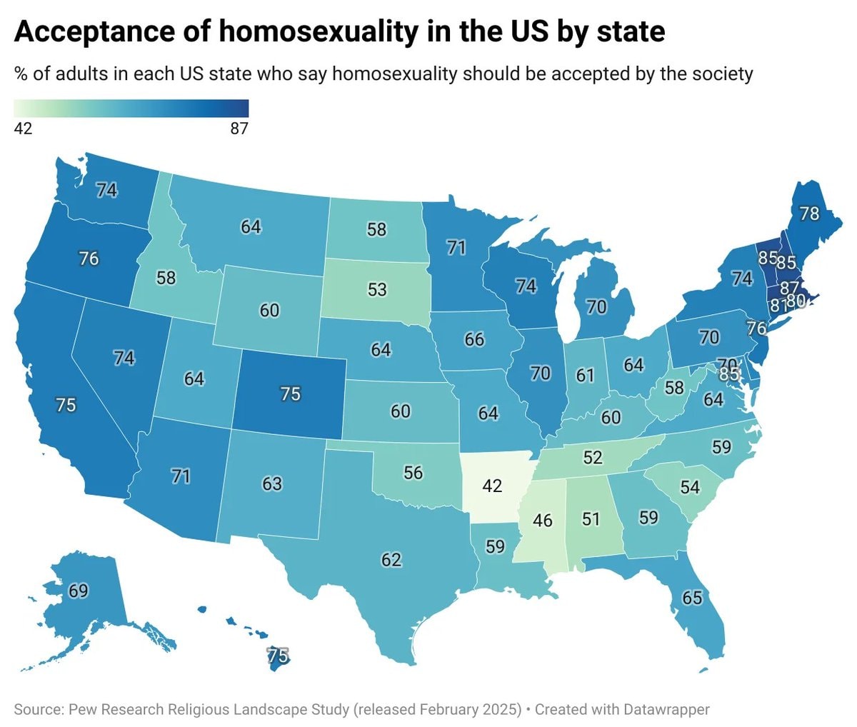 homosexuality acceptance by U.S. state