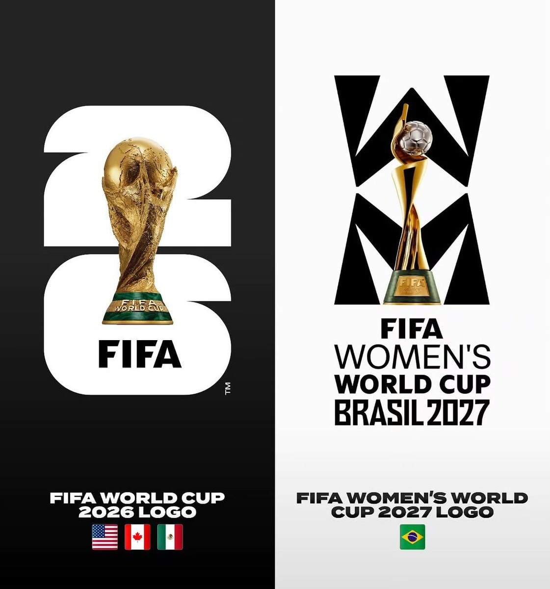 FIFA World Cup 2026 vs 2027 logos FIFA World Cup 2026 vs 2027 logos