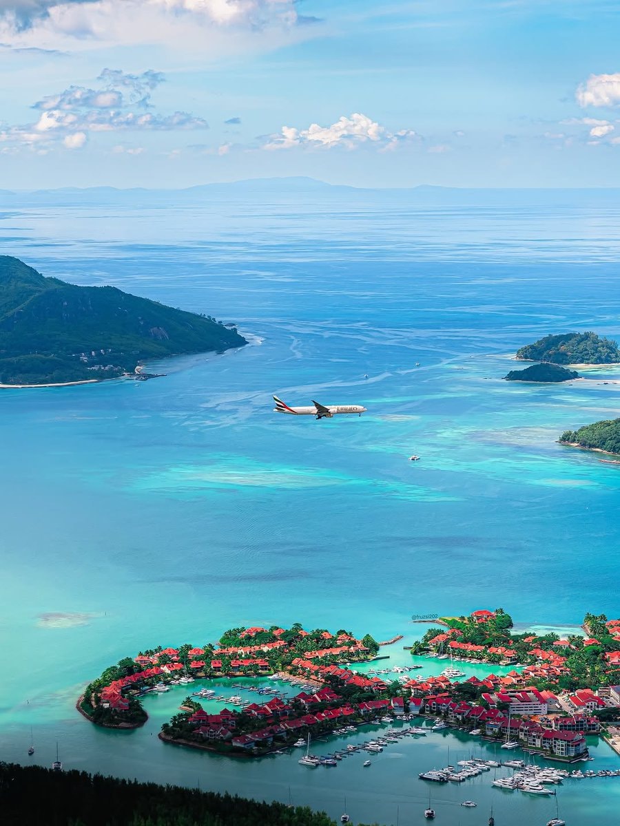 Seychelles aerial view