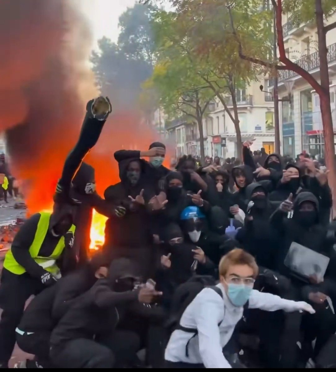 Rioters in France