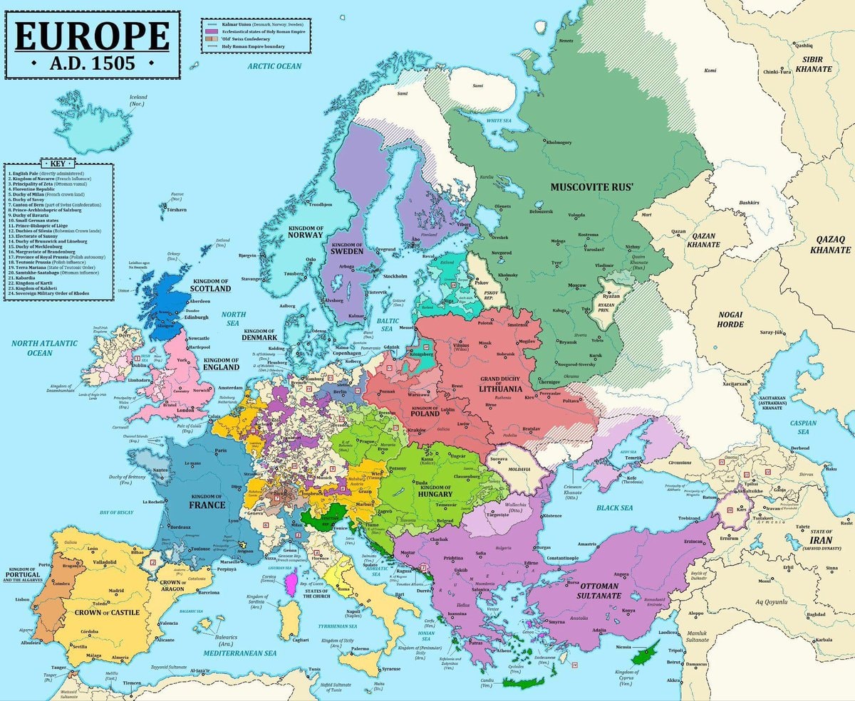Europe map 1505
