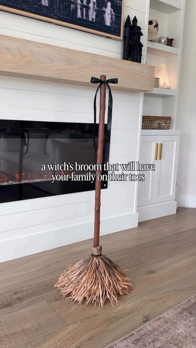 decorative witch broom