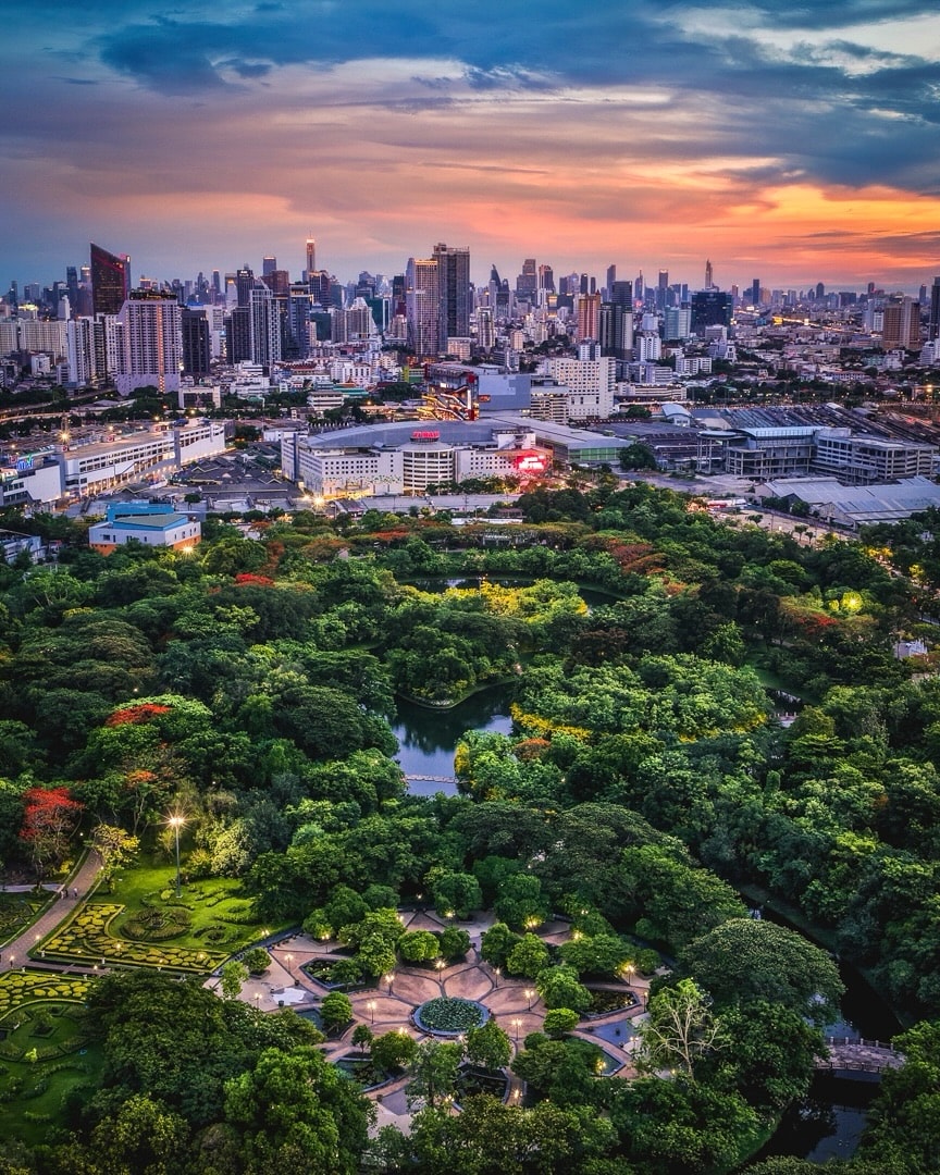 Bangkok Thailand aerial sunset (photo 3 of 4)