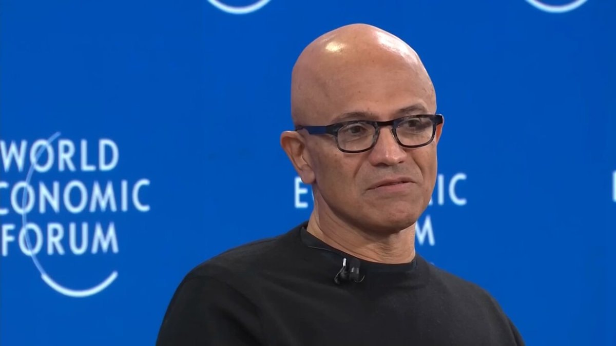 Satya Nadella Davos Copilot workflow