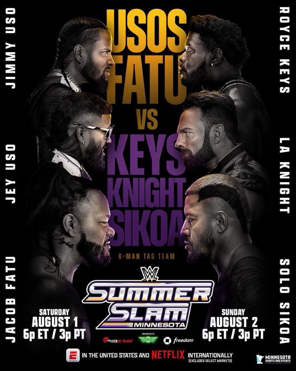 Usos Fatu vs Keys Knight Sikoa SummerSlam Minnesota