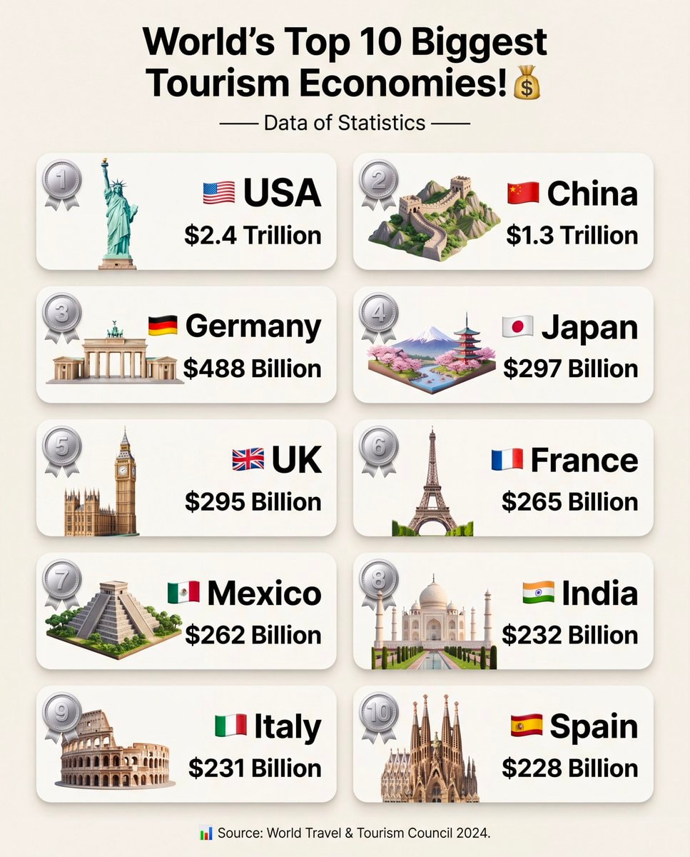 Top 10 Tourism Economies 2024 Top 10 Tourism Economies 2024