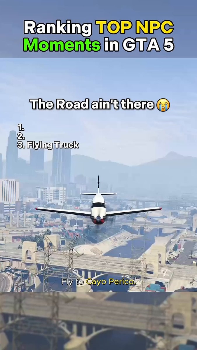 GTA 5 NPC moments flying truck glitch