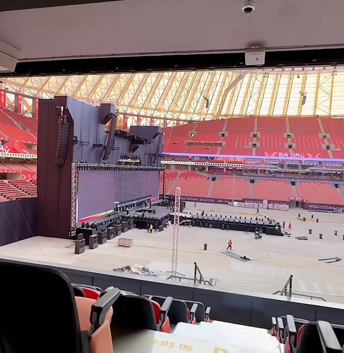 Shakira Bishkek stage ready