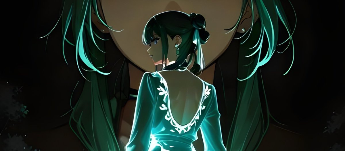 Animated Character Blue Eyes Green Hair (photo 2 of 4)