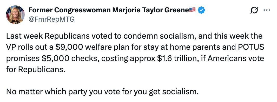 Marjorie Taylor Greene on Trump Vance socialism (photo 2 of 2)