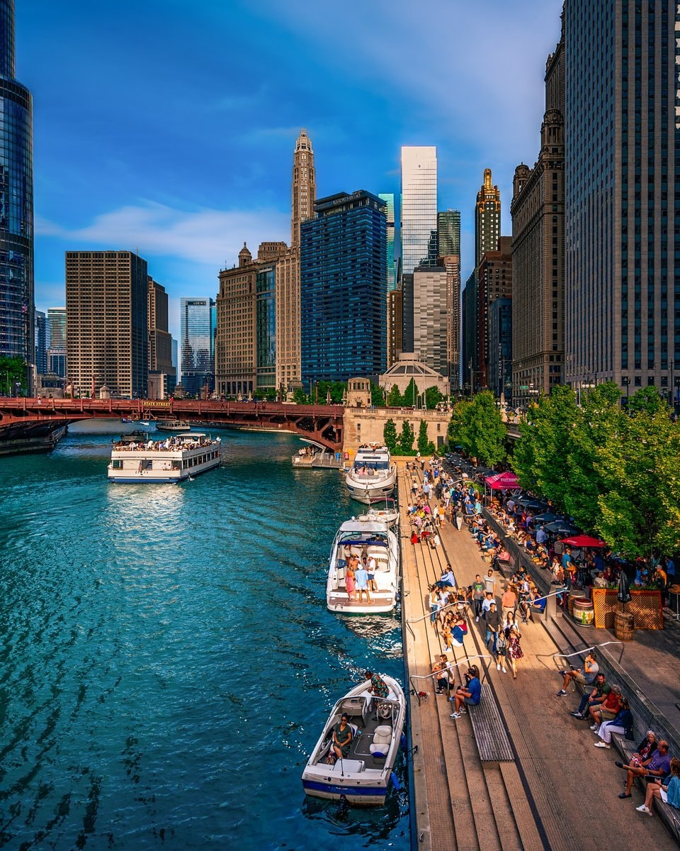 Chicago skyline sunset (photo 2 of 4)