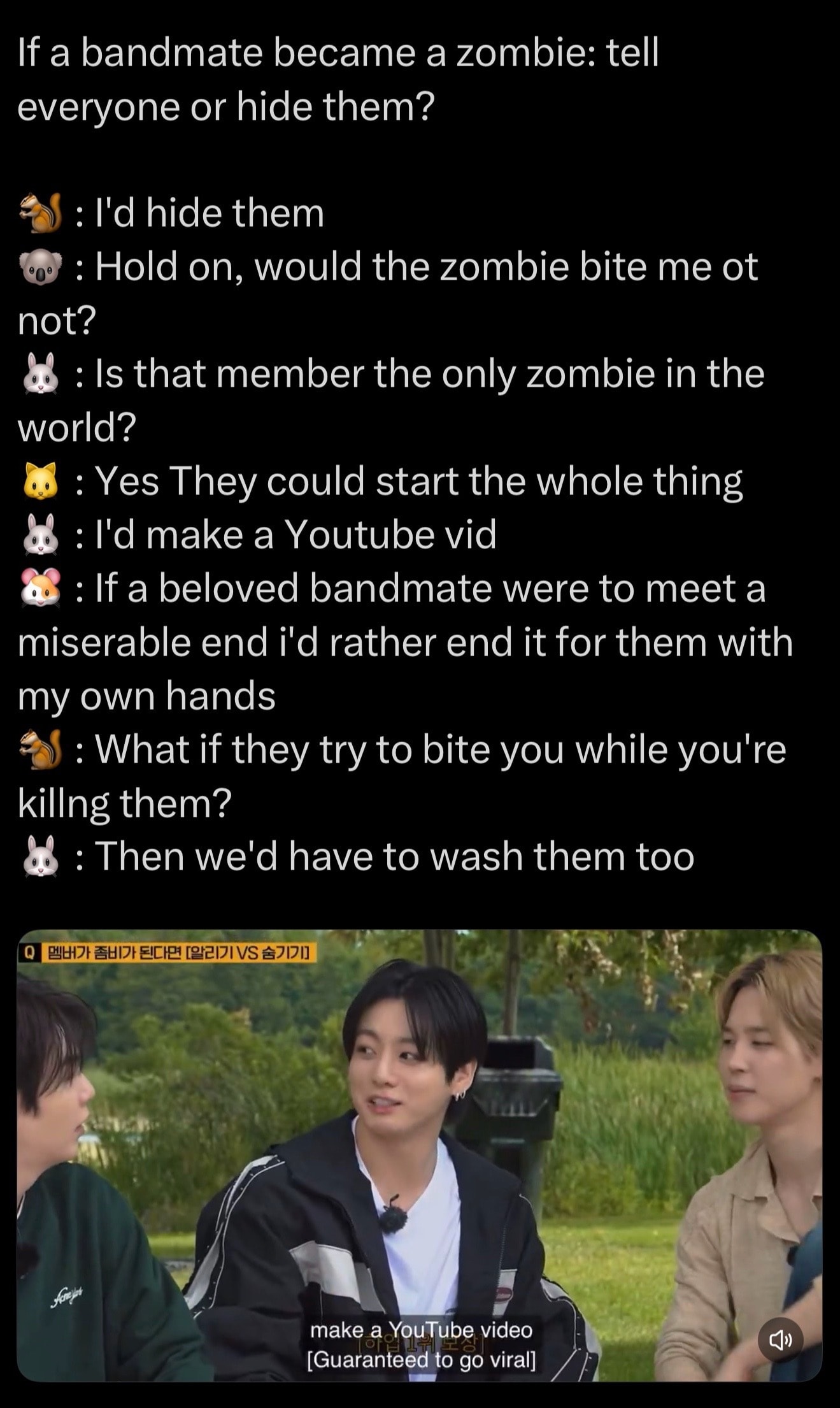 BTS zombie bandmate hypothetical (photo 2 of 2)