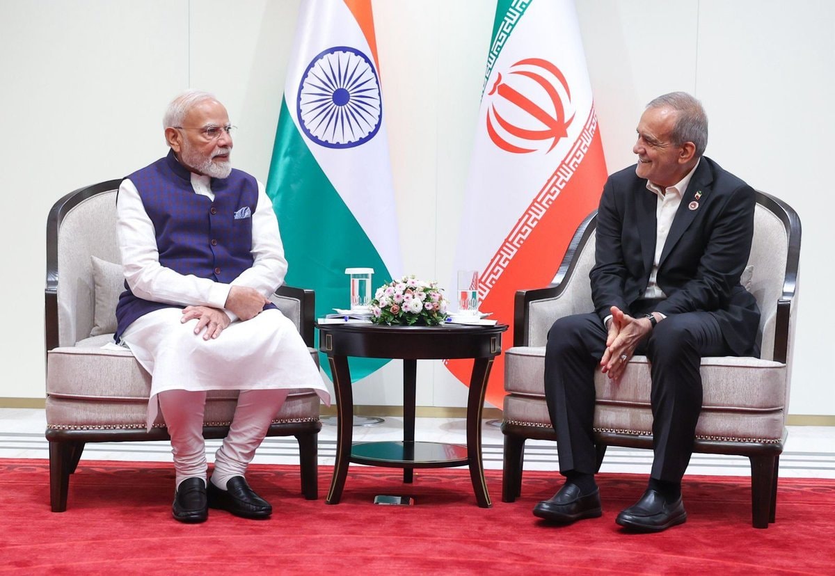 Modi meets Pezeshkian in Bishkek