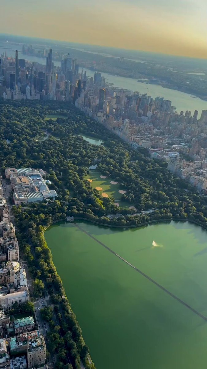 Central Park New York City aerial view