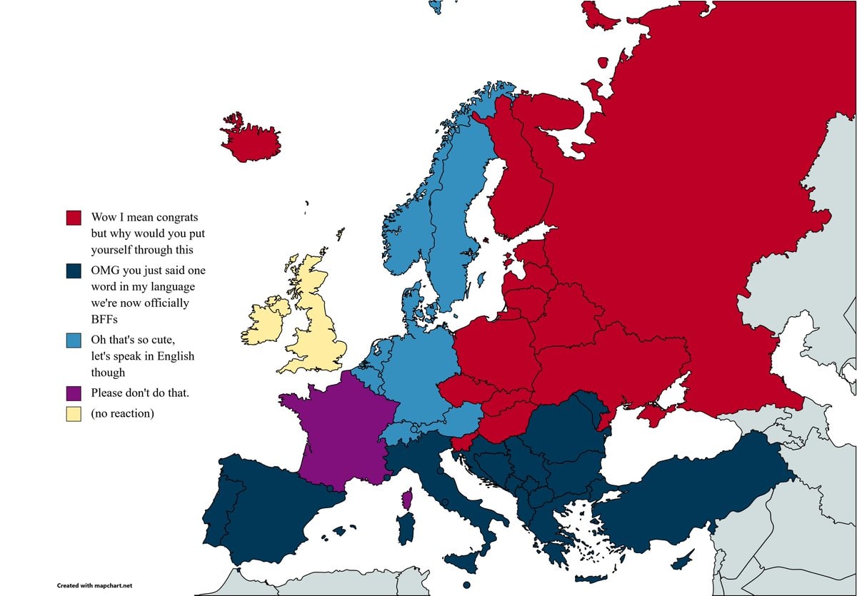 Europeans react to your language attempts