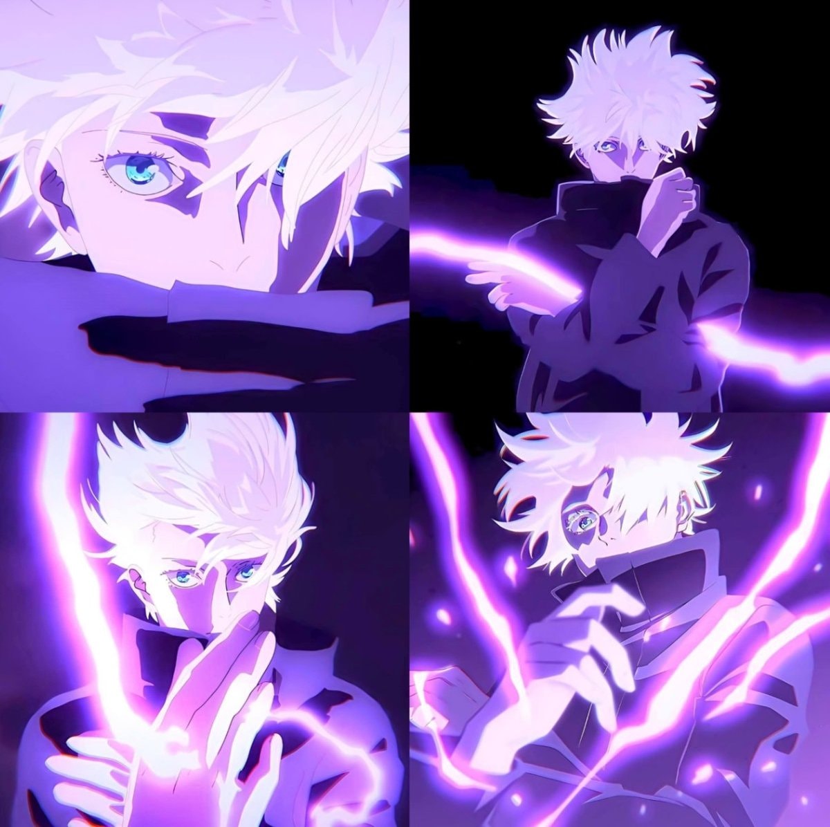 Gojo Satoru purple energy collage Gojo Satoru purple energy collage