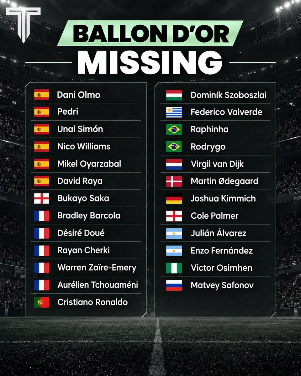 Ballon d'Or missing names