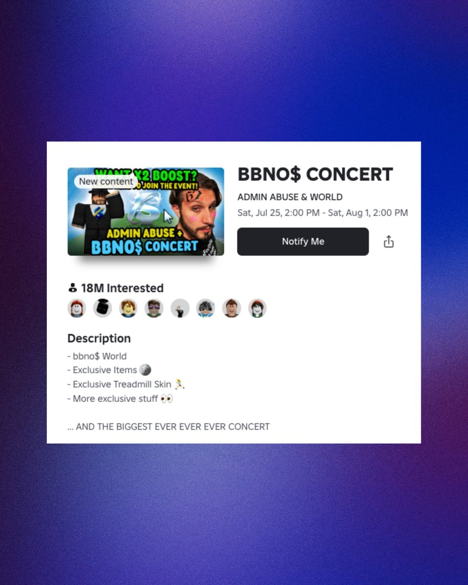 bbno$ Roblox concert (photo 2 of 2)