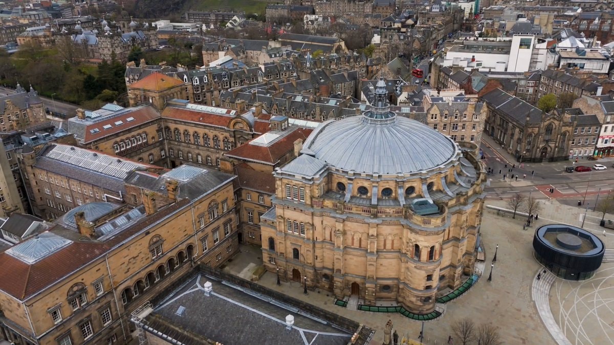 Edinburgh city aerial view