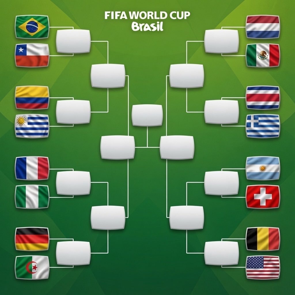 2014 World Cup Round of 16 bracket