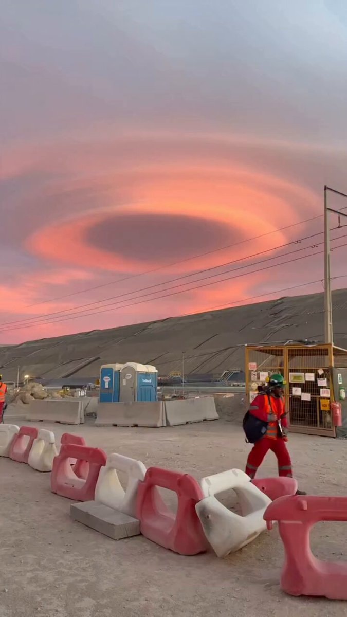 Lenticular clouds over El Abra Calama Chile