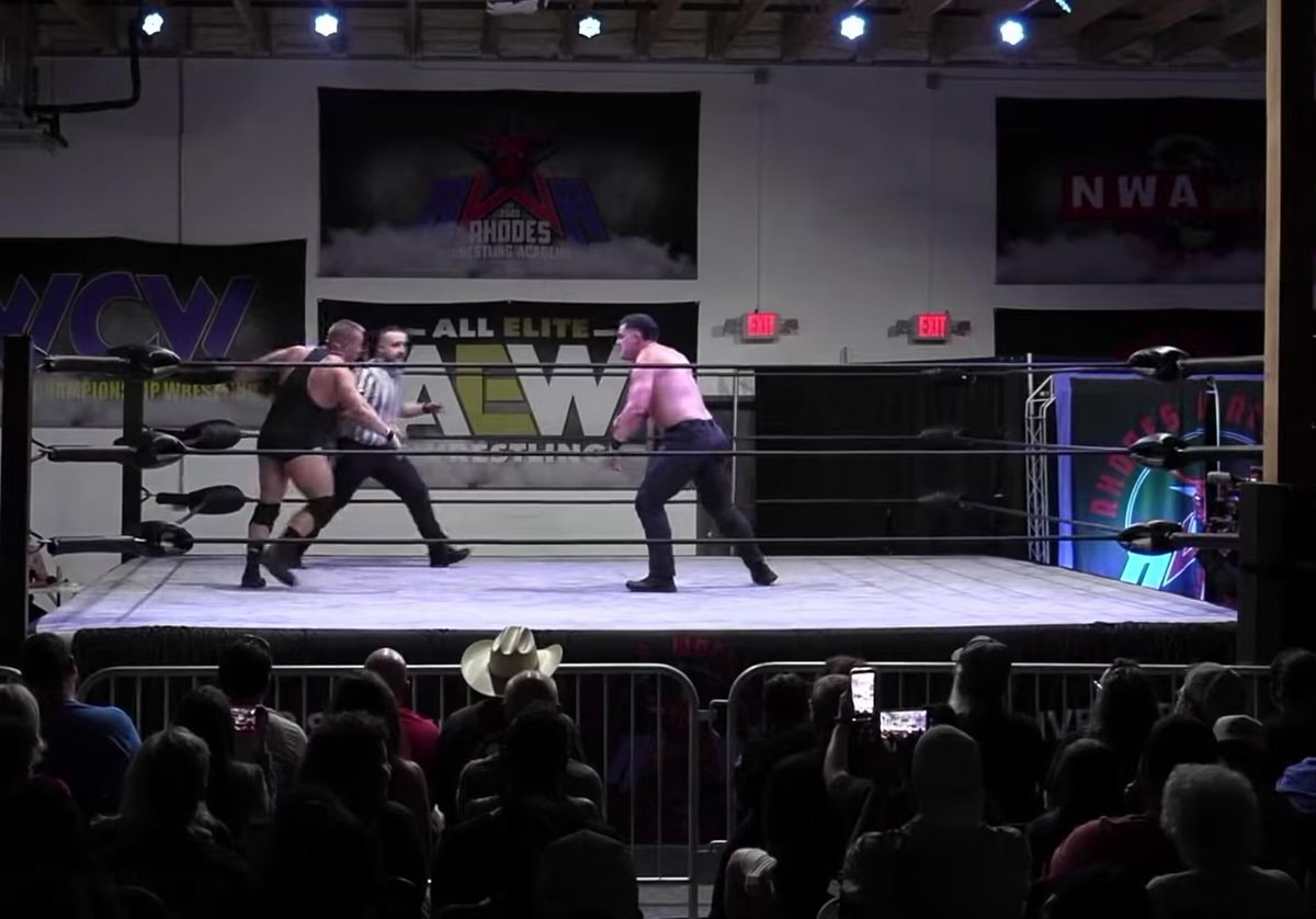 Garrett Borden Rhodes Wrestling Association debut