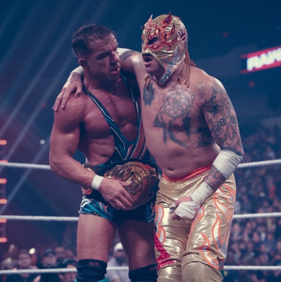 Chad Gable thanks Rey Fenix after WWERAW