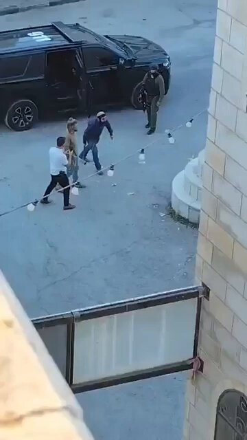 Zvi Sukkot smashes Palestinian monument