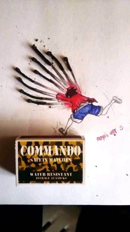 Luffy matchbox art by moyii's art