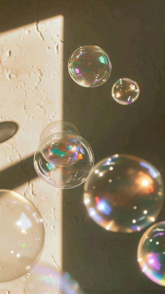 Iridescent bubbles in blue sky ✨ (photo 3 of 4)
