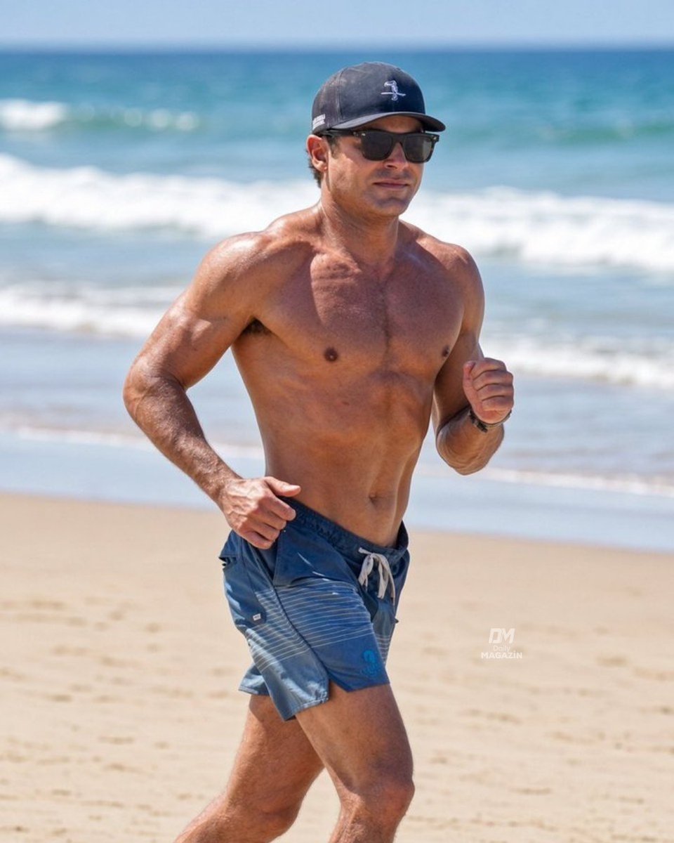 Zac Efron Costa Rican beach run Zac Efron Costa Rican beach run
