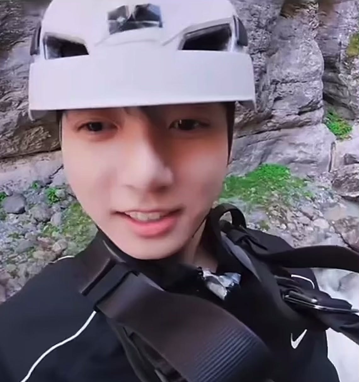Jungkook helmet cliff