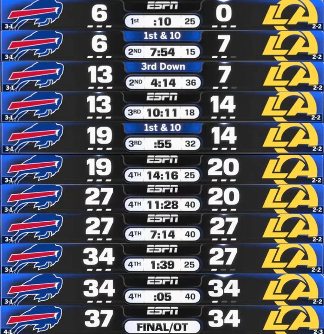 Bills vs Rams score updates