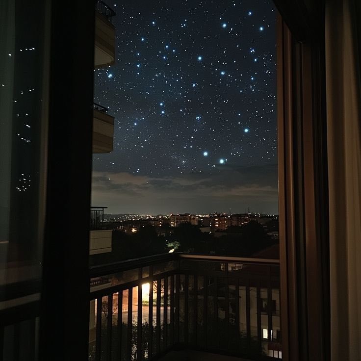 shining stars at night