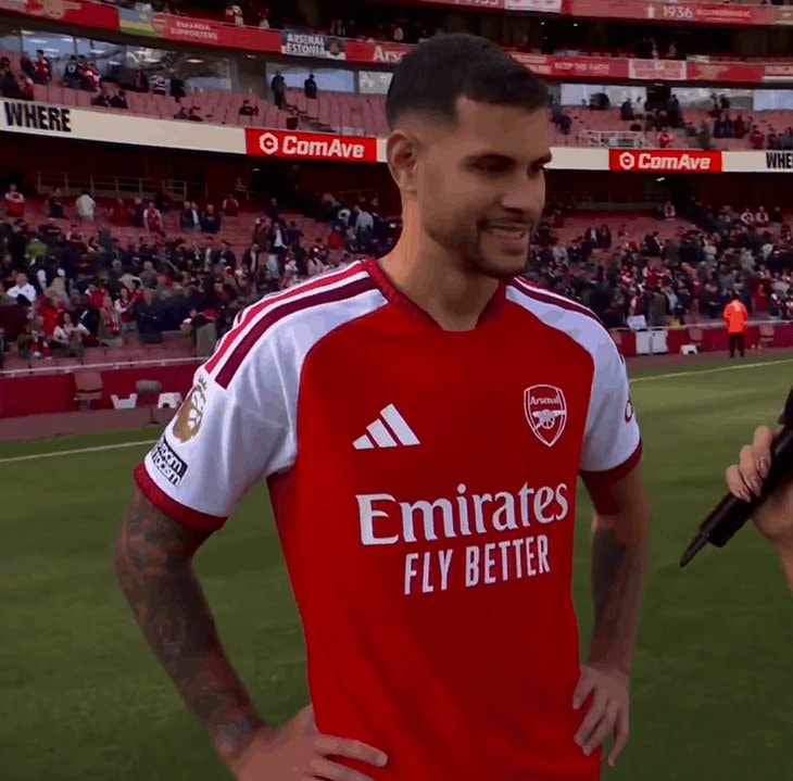 Arsenal player interview reaction