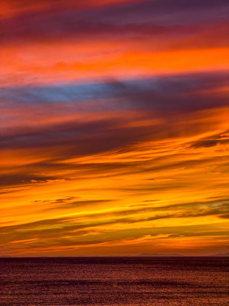 Dramatic sunset over the ocean