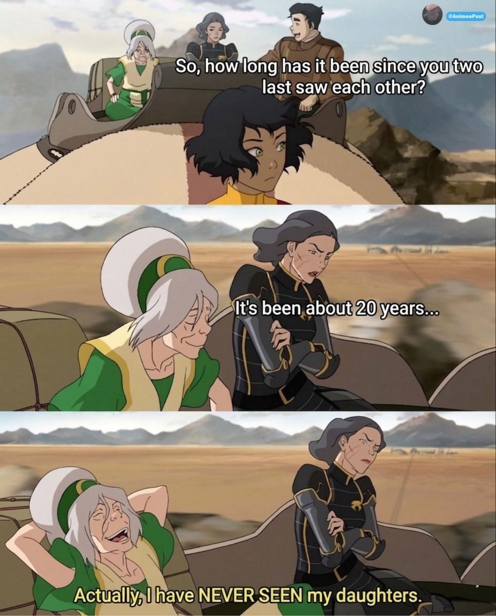 Avatar: The Legend of Korra never seen daughters meme
