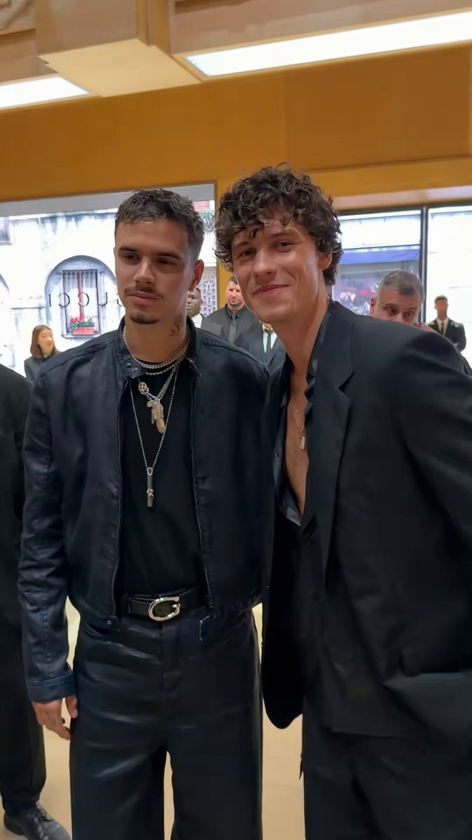 Shawn Mendes Romeo Beckham Gucci
