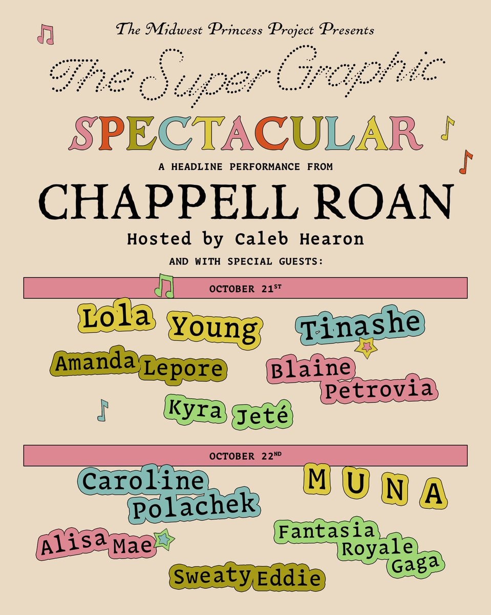 Chappell Roan Super Graphic Spectacular lineup (photo 2 of 2)