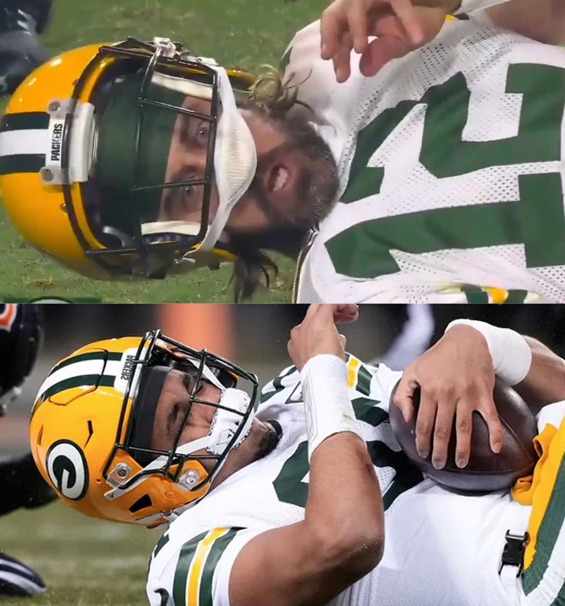 Jordan Love recreating Aaron Rodgers photo