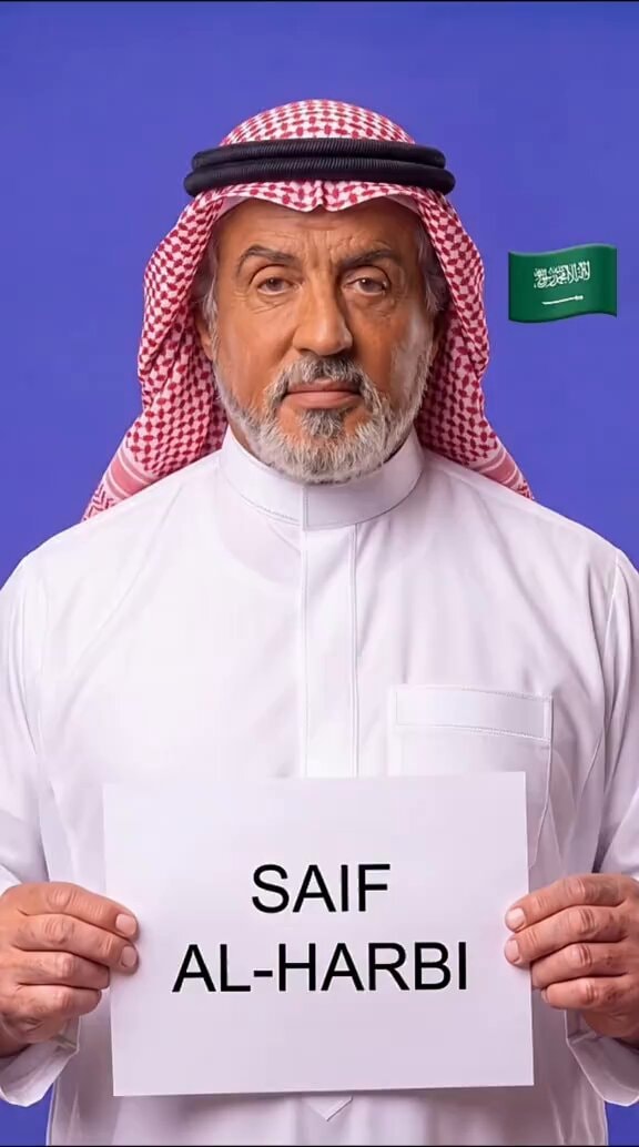 Sylvester Stallone Saudi attire