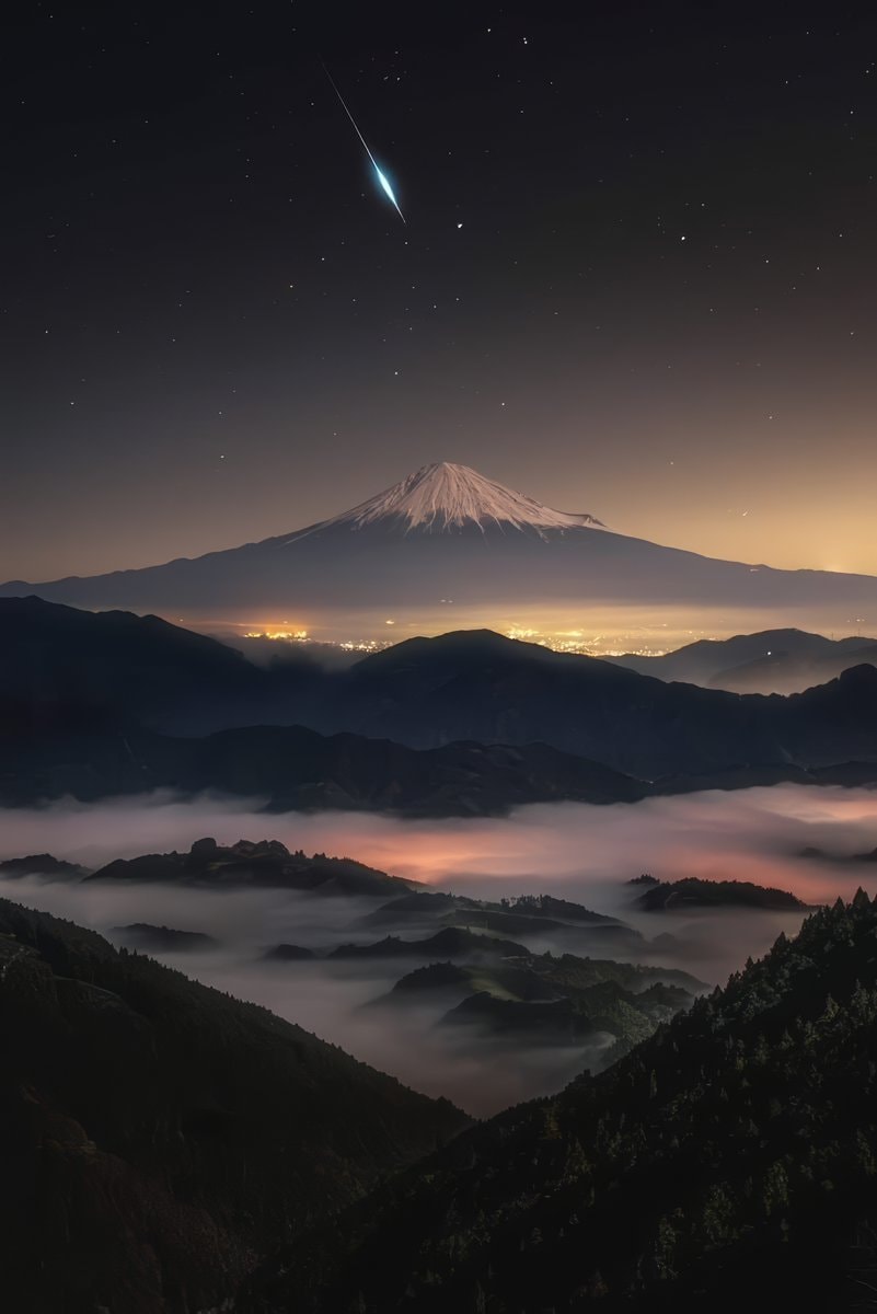 H Manabe meteor Mount Fuji