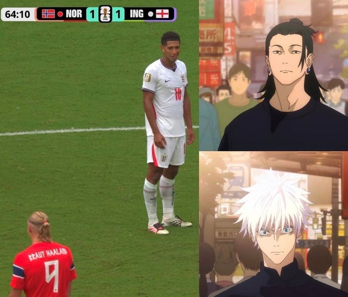 Anime and soccer collage